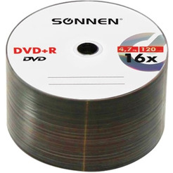 DVD+R SONNEN 4,7Гб 16x, набор 50 шт. 512577