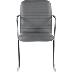 Стул Brabix Visit CF-101 (хром/экокожа темно-серый)