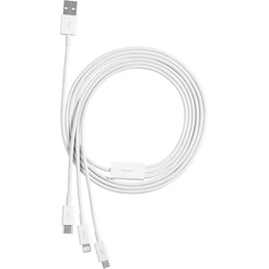 Кабель Baseus Superior Series Fast Charging Data Cable USB - M+L+C 3.5A CAMLTYS-02 (1.5 м, белый)