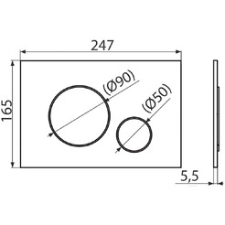 Панель смыва Alcaplast M672 (хром матовый)