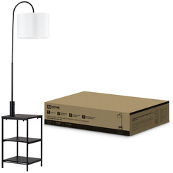 Светильник напольный под лампу этажерка IN HOME ТНО 08КВ-Е27USB-WB (4690612060392)