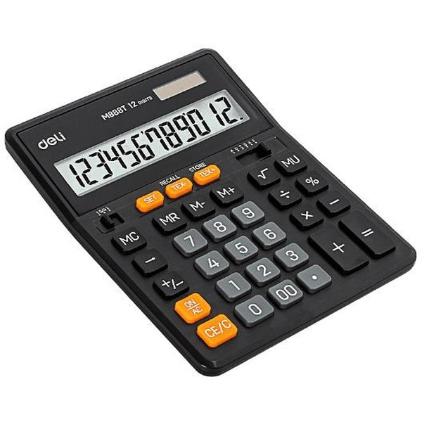 Калькулятор Deli M888T (черный)
