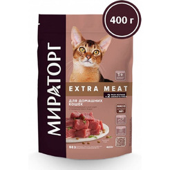 Сухой корм для кошек Мираторг Extra Meat с говядиной Black Angus для домашних кошек 400 г