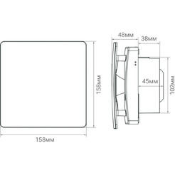 Осевой вентилятор Sparkvent MZ-100 HS MZ04D-SI