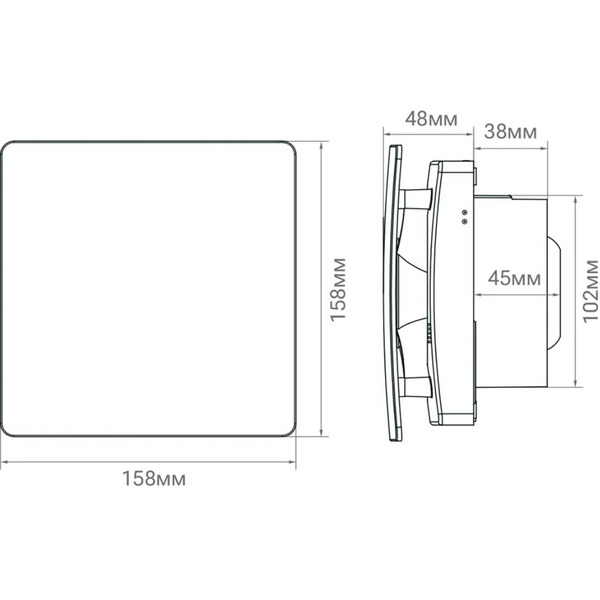 Осевой вентилятор Sparkvent MZ-100 HS MZ04D-SI