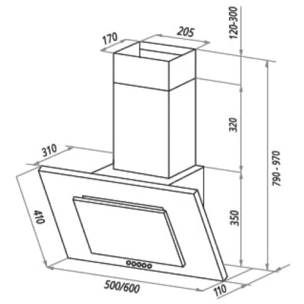 Вытяжка HOMSair Bell 60 (белый)