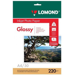 Фотобумага Lomond Глянцевая двусторонняя A4 220 г/м2 50 листов (0102089)