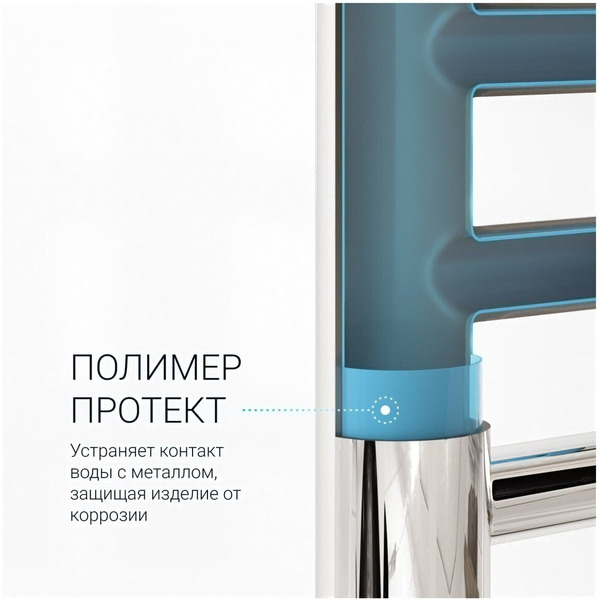 Полотенцесушитель Маргроид Inaro 100x6x12 профильный 6 крючков (черный матовый, частичная комплектация)
