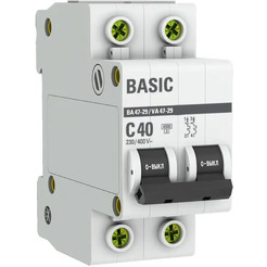 Выключатель автоматический EKF ВА 47-29 2P 40A (C) 4.5кА