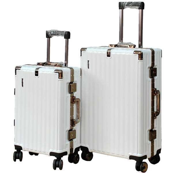 Чемодан DoubleW E087# (M, белый)