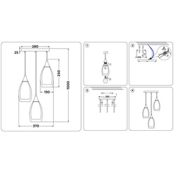 Подвесной светильник Ambrella Light Traditional TR3548 прозрачный/хром 3хЕ14