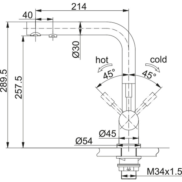 Смеситель Franke Atlas Clear Water 120.0745.585 (черный матовый)