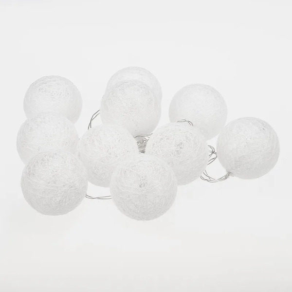 Тайские фонарики NEON-NIGHT 303-077 Пломбир 1.5 м, 10 LED теплый белый