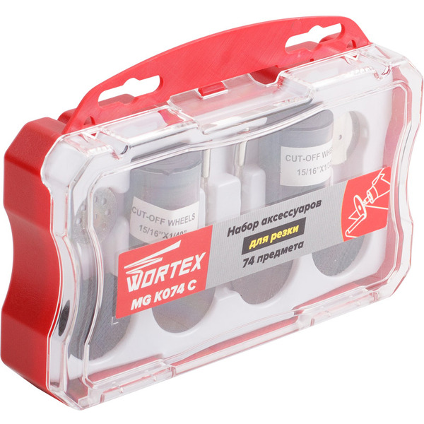 Набор аксессуаров для гравера 40 предметов в боксе для шлифовки WORTEX MGK074C11711