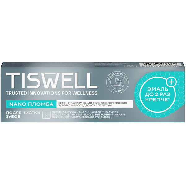 Гель для укрепления эмали Tiswell Реминерализующий с наногидроксиапатитом и ксилитом (40мл)