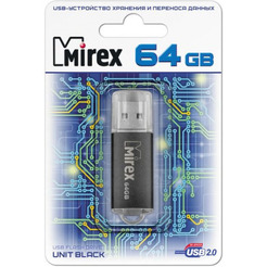 USB Flash MIREX Unit Black 64GB (13600-FMUUND64)