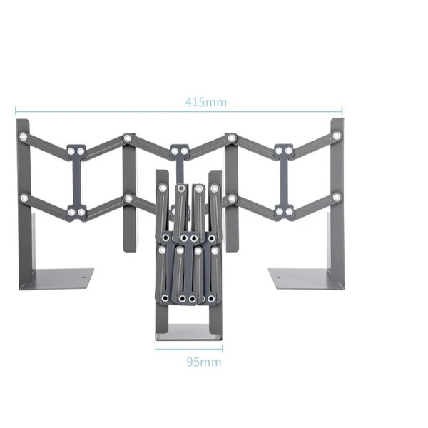 Подставка-ограничитель для книг Deli 78641-02 серый