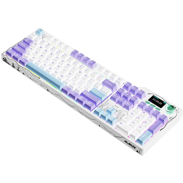 Клавиатура Ajazz AK35I V4 Avocado Switch (фиолетовый/белый/синий)