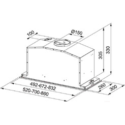 Кухонная вытяжка Franke Inca Lux FBI 537 XS/BK 305.0528.070