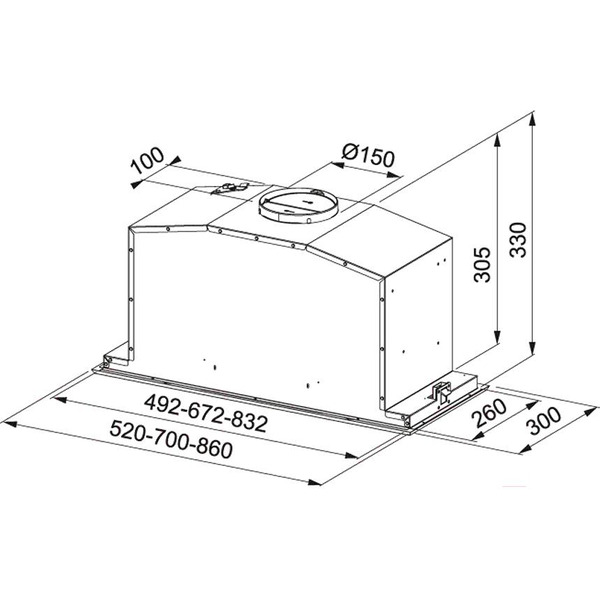 Кухонная вытяжка Franke Inca Lux FBI 537 XS/BK 305.0528.070