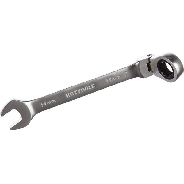 Ключ KBT Professional комбинированный трещоточный с шарниром 14 мм