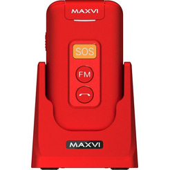 Кнопочный телефон Maxvi E5 up (красный)