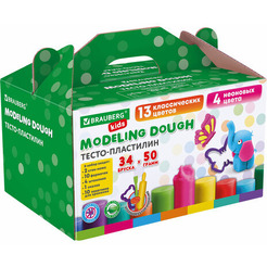 Тесто-пластилин BRAUBERG KIDS 106723 (17 цв.)