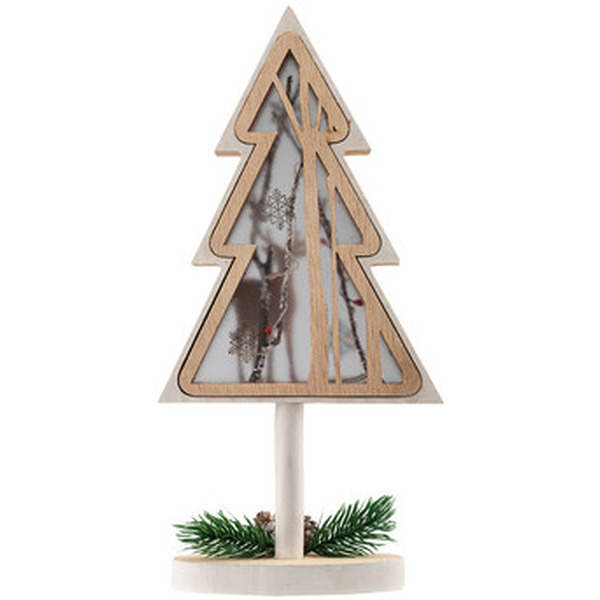 Деревянная фигурка с подсветкой NEON-NIGHT Елка на подставке 504-028