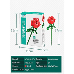 Игрушка конструктор MOYU Красная роза MY87018
