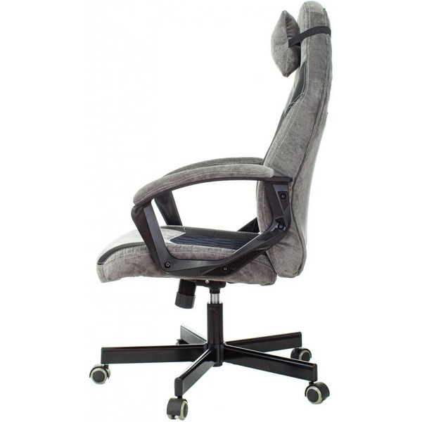 Кресло игровое Zombie VIKING 6 KNIGHT Fabric (1380214) серый/черный