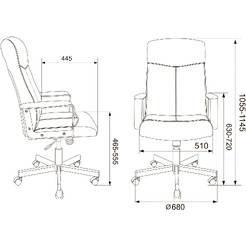 Офисное кресло Бюрократ Dominus (черный, экокожа)