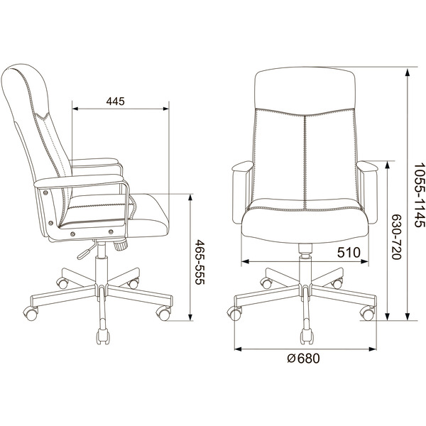 Офисное кресло Бюрократ Dominus (черный, экокожа)