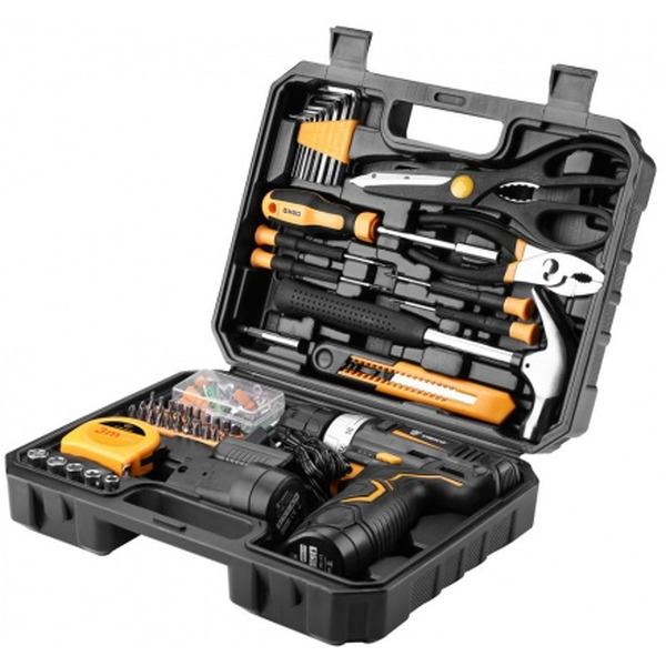 Дрель-шуруповерт Deko GCD12DU3 SET 104 (063-4133) с 2-мя АКБ, кейс, набор оснастки