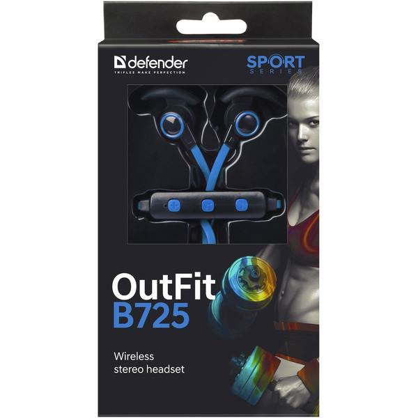 Наушники Defender B725 (черный/синий)
