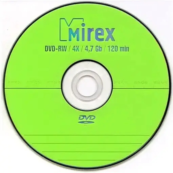 DVD-RW диск Mirex 4.7Gb 4x UL130032A4C (1 шт.)