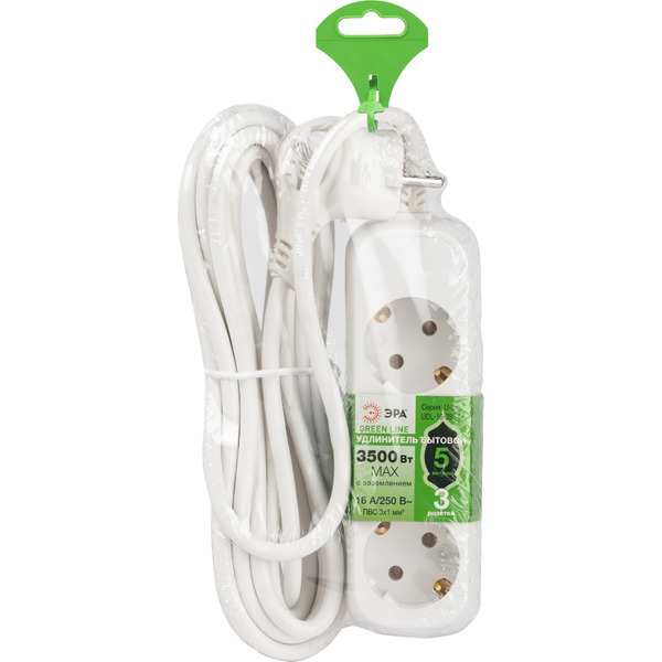 Удлинитель Эра Greenline UDL-16-350-E