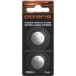 Батарейки литиевые Polaris PB CR2016 (2шт) Premium