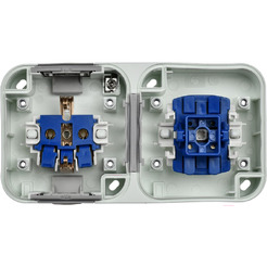 Розетка + выключатель IEK Tors TS-G10-6-55-V-K41