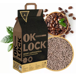 Наполнитель для туалета Ok-Lock Растительный Кофе комкующийся (2.15кг/5л)