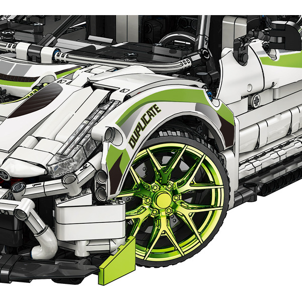 Игрушка конструктор MOYU Koenigsegg Jesko MY88023 (с пультом дистанционного управления и набором электродвигателей)