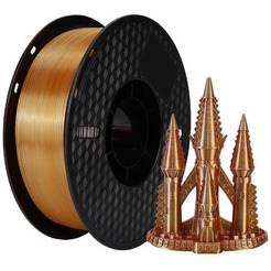 Пластик Kingroon PLA Tri Color Silk 1.75мм HC124 (1кг, Golden-Silver-Copper)