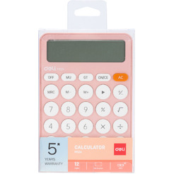 Калькулятор Deli EM124PINK