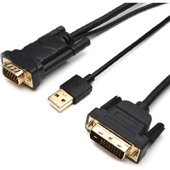 Кабель ATCOM AT9506 (DVI-VGA) 1.8 m