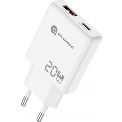 Зарядное устройство Atomic BLADE G203 GAN 20W 2-порта USB (A+C) с кабелем USB (С-L) 1 метр, цвет белый | 10.208