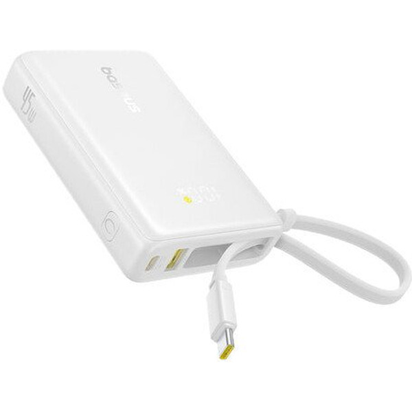Внешний аккумулятор Baseus Picogo PPPG-1W45C Digital Display Power Bank 45W 10000mAh (белый)