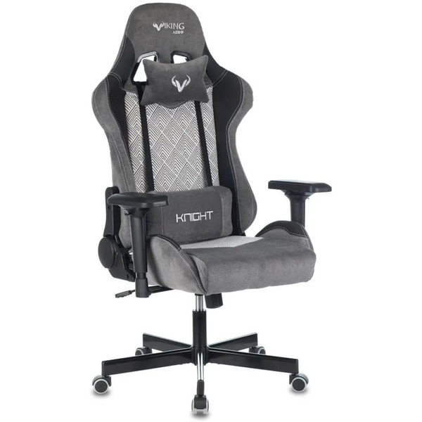Кресло игровое Zombie VIKING 7 KNIGHT Fabric (серый Loft)