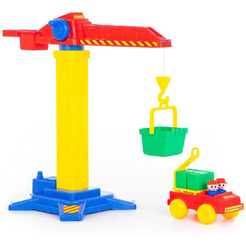 Башенный кран + автомобиль Полесье №1 58195