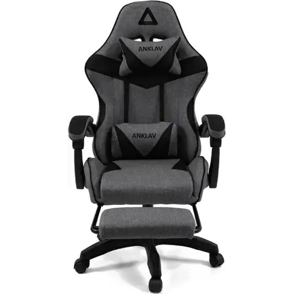 Кресло офисное King Style FK-31 Anklav Fabric Black (светло-серый/черный)