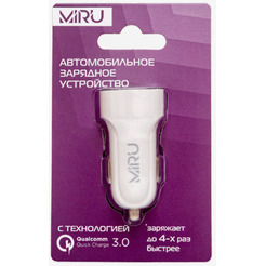 Автомобильное зарядное устройство MIRU Quick Charge 5028