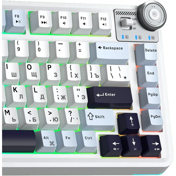 Клавиатура AULA AU75 (LIght Blue-White-Dark Purple,Star vector switches)